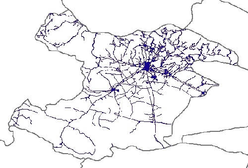 نقشه GIS راههای استان قزوین با آخرین تغییرات سال 96در فرمت Shapefile 