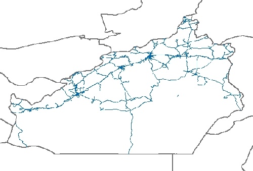 نقشه GIS راههای استان سمنان با آخرین تغییرات سال 96در فرمت Shapefile 
