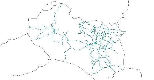 نقشه GIS راههای استان خراسان جنوبی با آخرین تغییرات سال 96در فرمت Shapefile 