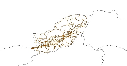 نقشه GIS راههای استان گلستان با آخرین تغییرات سال 96در فرمت Shapefile 