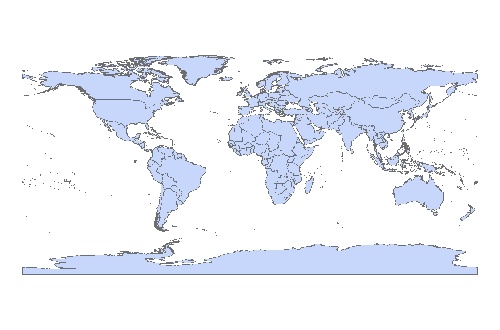 نقشه GIS مرزبندی کشورهای جهان در فرمت Shapefile 