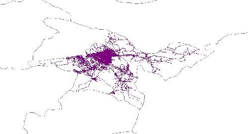 نقشه GIS راههای استان تهران با آخرین تغییرات سال 96در فرمت Shapefile 