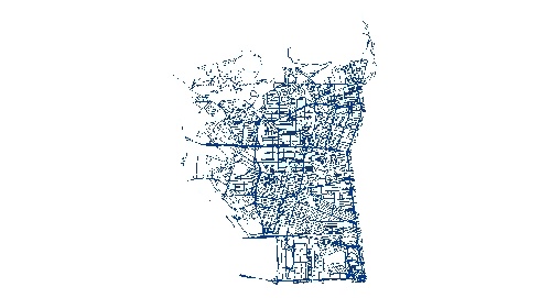 نقشه GIS معابر منطقه پنج-5 شهر تهران با آخرین تغییرات سال 96در فرمت Shapefile  