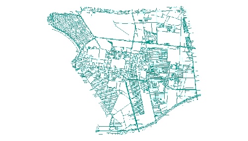 نقشه GIS معابر منطقه شانزده-16 شهر تهران با آخرین تغییرات سال 96در فرمت Shapefile  