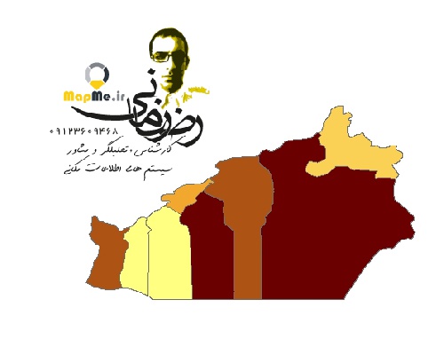 دانلود شیپ فایل(نقشه GIS) نتایج سرشماری سال 1395استان سمنان  به تفکیک شهرستان(اطلاعات جمعیتی)