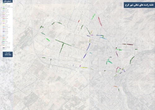 نقشه راسته های شغلی (بورس مشاغل )شهر کرج 