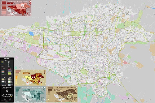دانلود جدیدترین عکس نقشه شهر تهران بزرگ با کیفیت بالا سال 98 در ابعاد بزرگ jpg