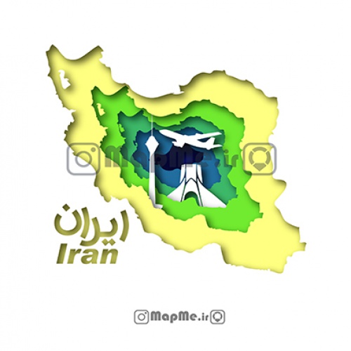 دانلود طرح گرافیکی نقشه ایران به صورت لایه در فرمتهای png,eps,ai