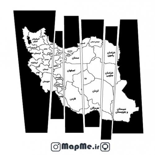 طرح وکتور گرافیک نقشه ایران 