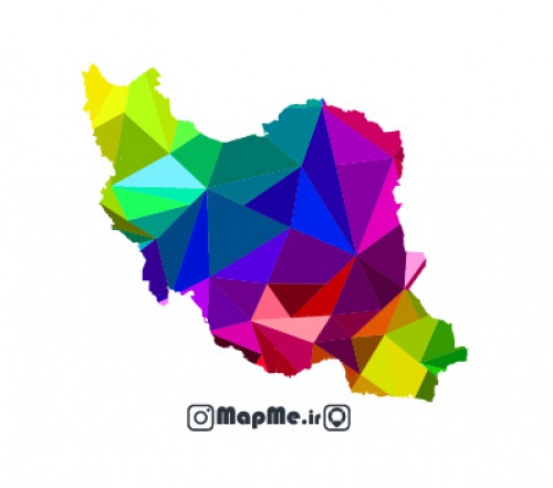 طرح وکتور گرافیک نقشه ایران 