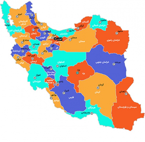دانلود جدید ترین نقشه گرافیکی استانها و مراکز استان ایران در چهار فرمت EPS,PNG,PDF,AI