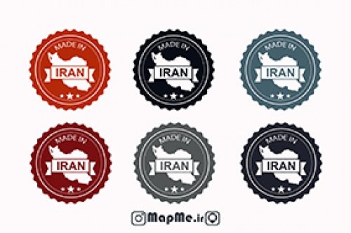 دانلود طرح وکتور گرافیکی ساخت ایران در قالب نقشه