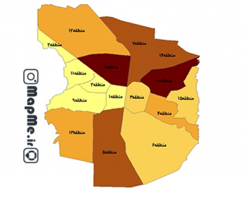 دانلود شیپ فایل (نقشه GIS) جمعیت مناطق شهر اصفهان بر اساس سرشماری سال 95