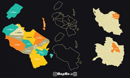 دانلود جدیدترین فایل وکتور و عکس مناطق شهر مشهد