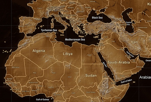 دانلود نقشه جهان تم کرم و قهوه ای مناسب چاپ برای تابلو دیواری