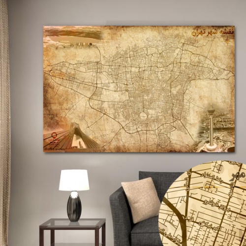 نقشه شهر تهران با بافت قدیمی و ابعاد بزرگ 