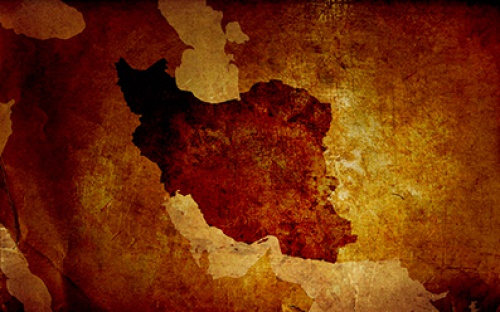 تکسچر نقشه ایران با بافت کهنه و قدیمی 