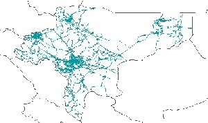 نقشه GIS راههای استان اصفهان با آخرین تغییرات سال 96در فرمت Shapefile 