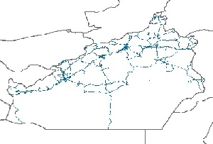 نقشه GIS راههای استان سمنان با آخرین تغییرات سال 96در فرمت Shapefile 
