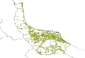 نقشه GIS راههای استان گیلان با آخرین تغییرات سال 96در فرمت Shapefile 
