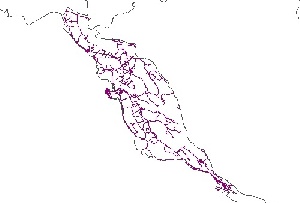 نقشه GIS راههای استان بوشهر با آخرین تغییرات سال 96در فرمت Shapefile 