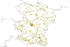 نقشه GIS راههای استان همدان با آخرین تغییرات سال 96در فرمت Shapefile 