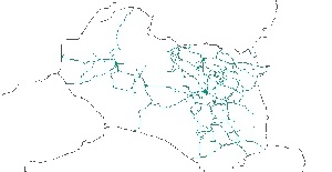 نقشه GIS راههای استان خراسان جنوبی با آخرین تغییرات سال 96در فرمت Shapefile 