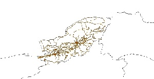 نقشه GIS راههای استان گلستان با آخرین تغییرات سال 96در فرمت Shapefile 