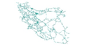 نقشه GIS راههای اصلی کل ایران با آخرین تغییرات سال 96در فرمت Shapefile 
