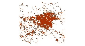 نقشه GIS معابر شهر تهران در فرمت Shapefile 