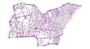 نقشه GIS معابر منطقه سه-3 شهر تهران با آخرین تغییرات سال 96در فرمت Shapefile  