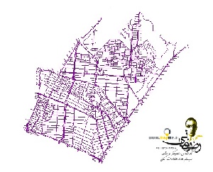 نقشه GIS معابر منطقه هشت-8 شهر کرج با آخرین تغییرات سال 96در فرمت Shapefile  