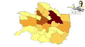شیپ فایل تقسیم بندی شهرستانهای استان خراسان رضوی به همراه اطلاعات جمعیتی بر اساس آمار سال 95