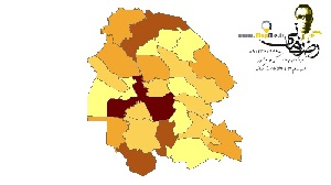 شیپ فایل تقسیم بندی شهرستانهای استان خوزستان به همراه اطلاعات جمعیتی بر اساس آمار سال 95