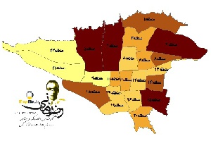 دانلود شیپ فایل(نقشه GIS) جمعیت مناطق شهر تهران بر اساس سرشماری سال95(اطلاعات جمعیتی)