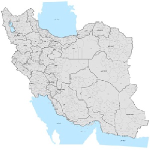 نقشه ژئورفرنس شده ایران (تقسیمات استانی و شهرستانی ایران)