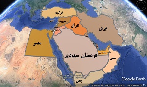 دانلود نقشه KML کشورهای خاورمیانه قابل نمایش در گوگل ارث