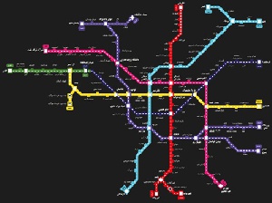 نقشه وکتور گرافیکی مترو شهر تهران سال 97 قابل استفاده در نرم افزار های گرافیکی