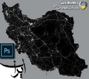 دانلود طرح گرافیکی نقشه راههای ایران به صورت لایه باز قابل استفاده در فوتوشاپ
