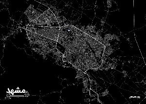 فایل وکتور pdf طرح گرافیکی نقشه خیابان های شهر مشهد(طرح3)