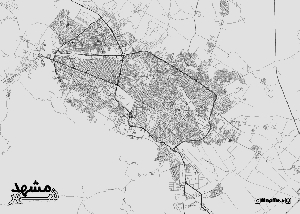 فایل وکتور pdf طرح گرافیکی نقشه خیابان های شهر مشهد(طرح4)