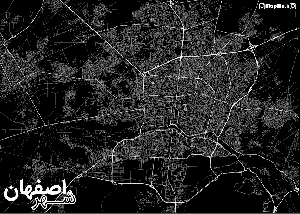 فایل وکتور pdf طرح گرافیکی نقشه خیابان های شهر اصفهان