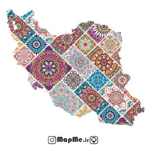 دانلود طرح بافت وکتور گرافیکی فرش در قالب نقشه ایران