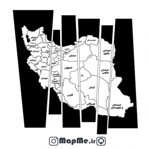 طرح وکتور گرافیک نقشه ایران 