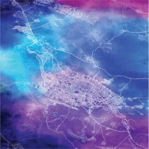 دانلود فایل وکتور پوستر نقشه گرافیکی خیابان های شهر شیراز