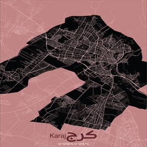 دانلود فایل وکتور پوستر نقشه راههای شهر کرج