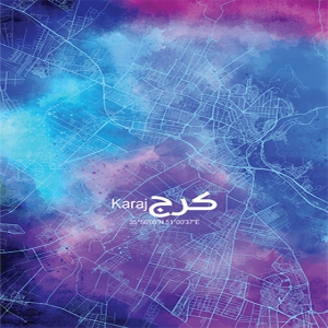 دانلود فایل وکتور پوستر نقشه راههای شهر کرج