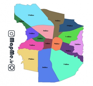 دانلود شیپ فایل (نقشه GIS) مناطق شهر اصفهان