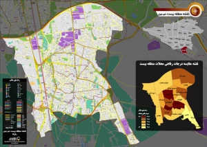 دانلود جدیدترین نقشه pdf منطقه بیست شهر تهران بزرگ با کیفیت بسیار بالا در ابعاد بزرگ