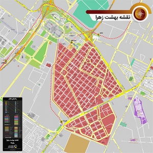 دانلود جدیدترین نقشه pdf بهشت زهرا با کیفیت بسیار بالا در ابعاد بزرگ